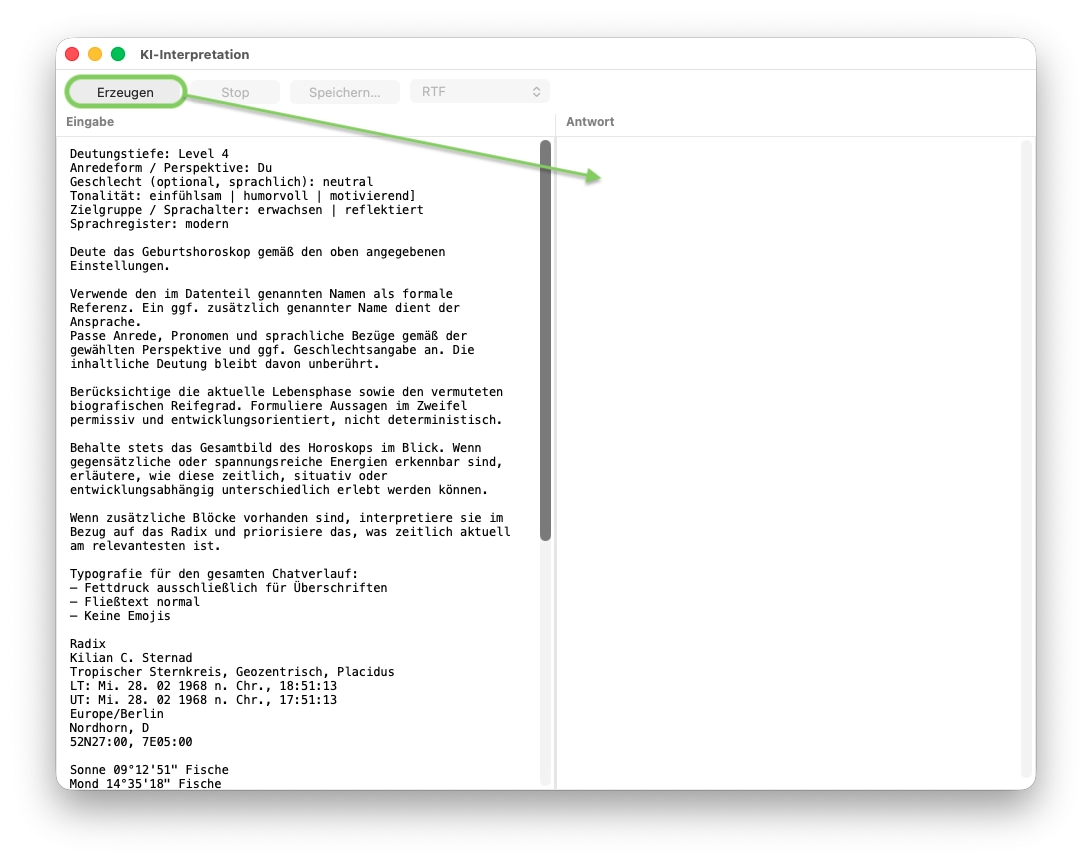Chat Fenster von Kairon